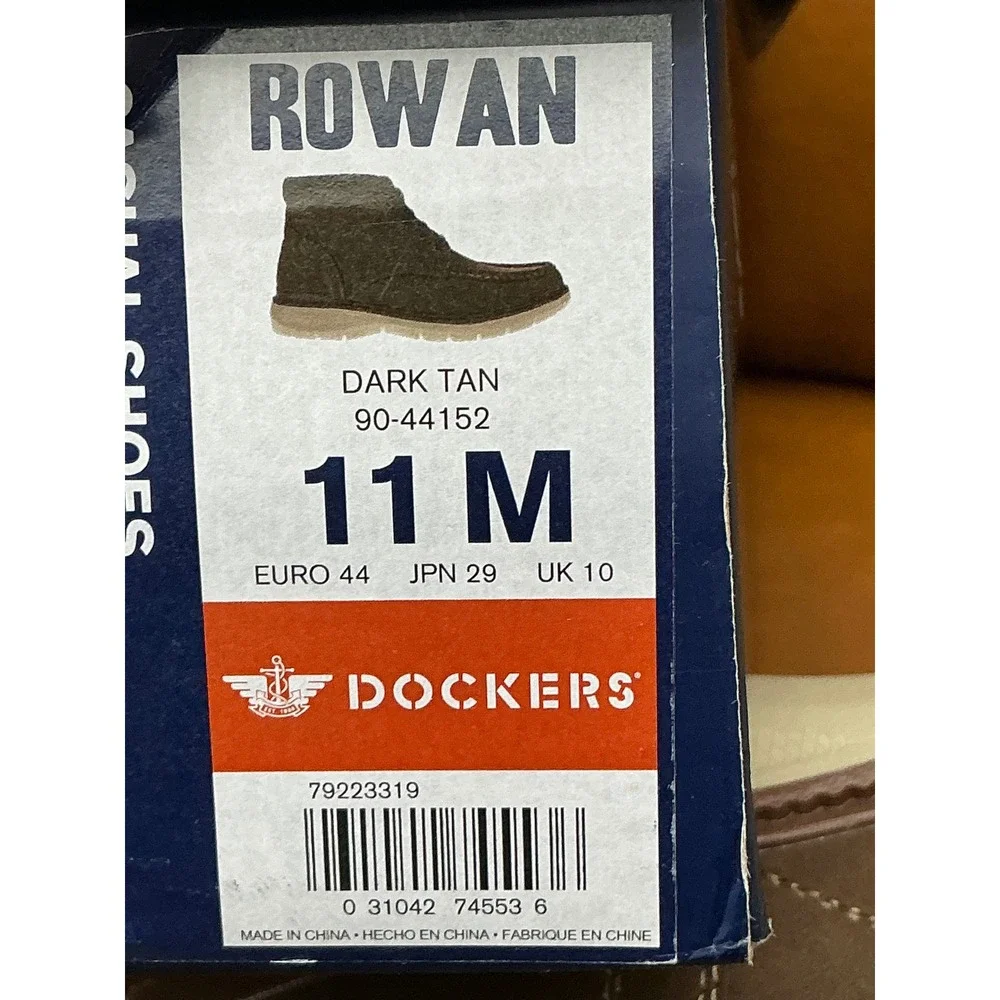 Dockers Rowan Boots Mens 11M Dark Tan Moc Toe Lace Up 90-44152
